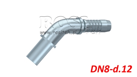 HYDRAULICKÁ PŘIPOJOVACÍ HADICE PŘECHODOVÝ LOM 45° DN8-d.12