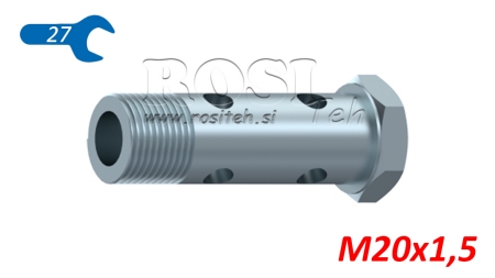 HYDRAULISK HUL BOLT DOBBEL M20X1,5