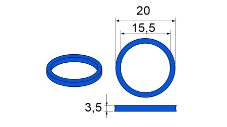 PAKNING FOR MULTI-FASTER KOBLING 1/2 MOBIL DEL