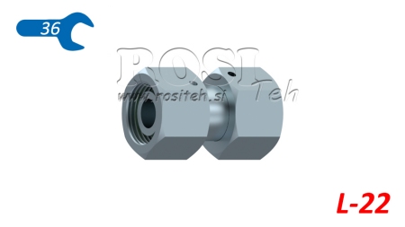 HIDRAULISKAIS DUBULTAIS GROZĀMO UZGRIEŽŅU SAVIENOTĀJS (22L) M30X2