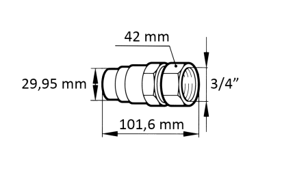 ĀTRĀ SAVIENOTĀJA EKSKAVATORAM FFH VĪRIETIS 3/4 48MM