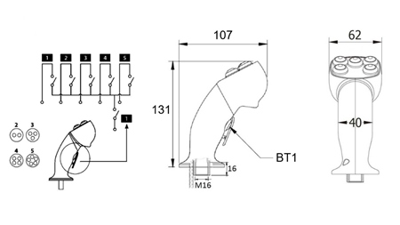 ATTĀLINĀS KONTROLES ROSI JOYSTICK - 2 POGAS + POGA