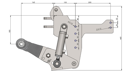 PRIEKŠĒJĀ UZKARE TRAKTORAM CAT. 1 - PROFI STANDARD 800 KG
