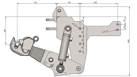 PRIEKŠĒJĀ UZKARE TRAKTORAM CAT. 1 - PROFI AUTOMATIC 800 KG