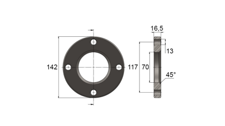 FLANGE FOR CYLINDER AL.60