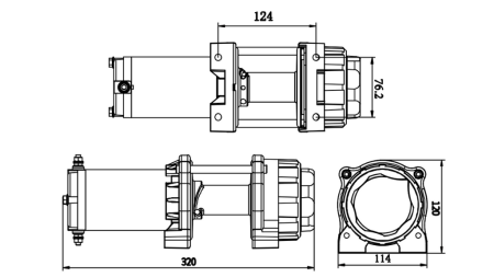 12 V ELEKTRISKĀ VINČA RS-3500 - 1585 kg - SINTĒTISKĀ VIRVE - ECO