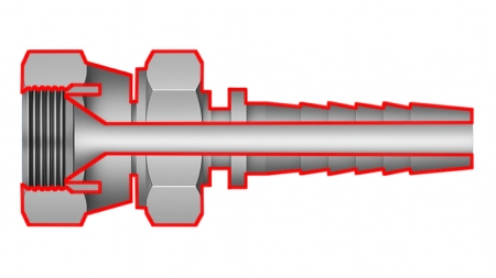 HYDRAULISK FORBINDELSE JIS JAPANSK 60° KOMATSU HUN DN6-M14X1.5