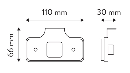 LUZ DE MARCAÇÃO LED LARANJA 12V