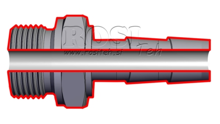 HIDRAULISKAIS VĪRIETIS SAVIENOJUMS M22X1.5 RUBĪNA ŠĻŪTENEI Φ 12-13