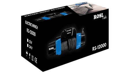 12 V ELEKTRISKĀ VINČA RS-12000 - 5440 kg - SINTĒTISKĀ VIRVE - ECO