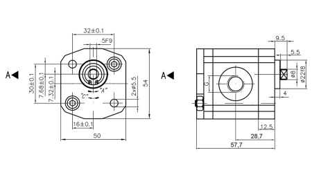 HYDRAULPUMP 00A0.5X033 GR.0 - 0,5cc - VÄNSTER