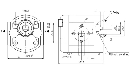 HYDRAULIC PUMP 10A6.1X179 GR.1 - 6,1cc - LEFT