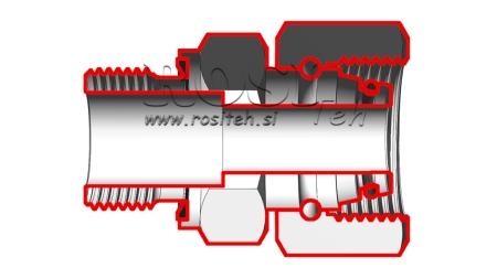 HIDRAULISKAIS DVOVIJAČNIK UVOJNI VIJAČNI SPOJ AOVR ED BSP3/8 - M18X1,5