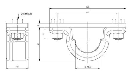 TELESCOPISK CYLINDER HOLDER FI45-A