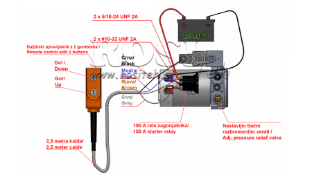 UNITÀ DI POTENZA IDRAULICA MINI 12V DC - 1.6KW = 2.1CC - 8 LIT - UNITÀ A DOPPIO EFFETTO (METALLO)