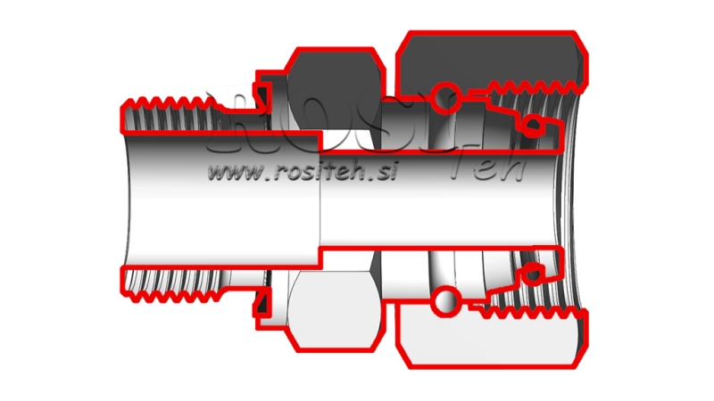 HIDRAULISKAIS DVOVIJAČNIK UVOJNI VIJAČNI SPOJ AOVR ED BSP3/8 - M18X1,5