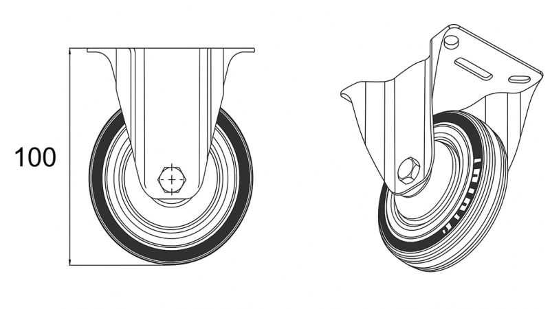 RITEŅŠ 75mm AR FIKSĒTU PAMATNI