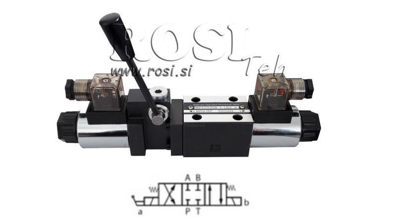HYDRAULISK MANUELL OCH ELEKTROMAGNETISK VENTIL CETOP 12/24/230V N1