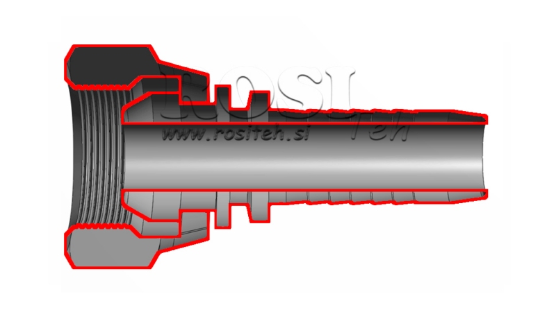 HIDRAULISKĀ SAVIENOJUMS BSP SIEVIETE DN6-1/8