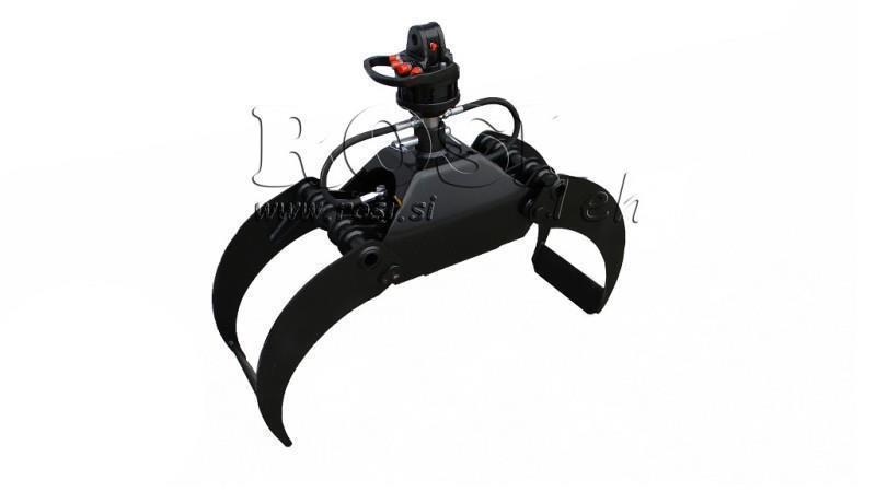 GARRA DE SILVICULTURA LG800 kg - 1000 mm ROTATOR 3000/1500 KG COM EIXO