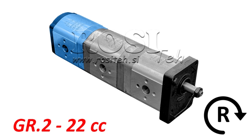 HYDRAULISK PUMPE 20C22X066 BAK GR.2 22 CC HØYRE