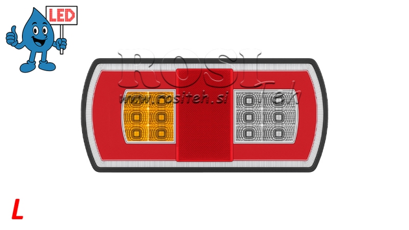 LED BAKLJUS KOMBINERAT 12/24V VÄNSTER