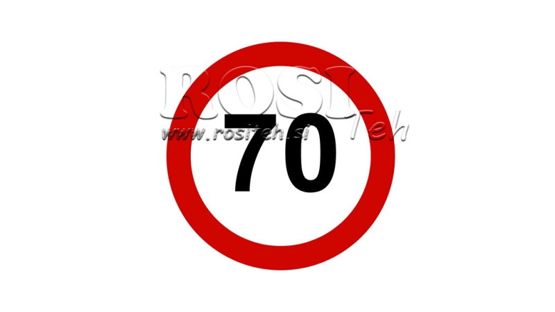 ĀTRUMA IEROBEŽOJUMA UZLĪME 70KM/H