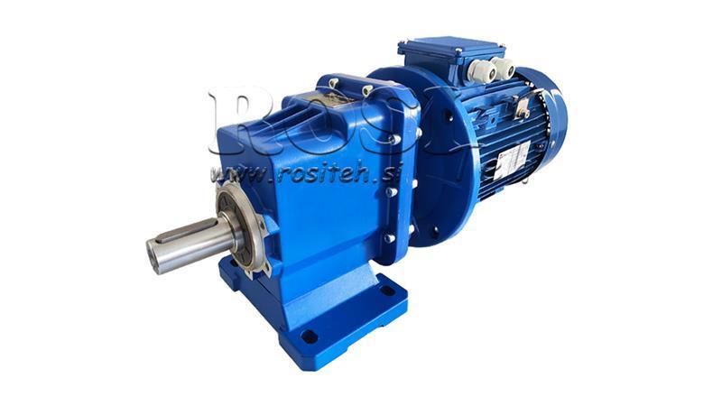 3Fāzu 2.2kW-ELEKTRISKAIS MOTORS AR ERC04 REDUKTORU MS100 57rpm