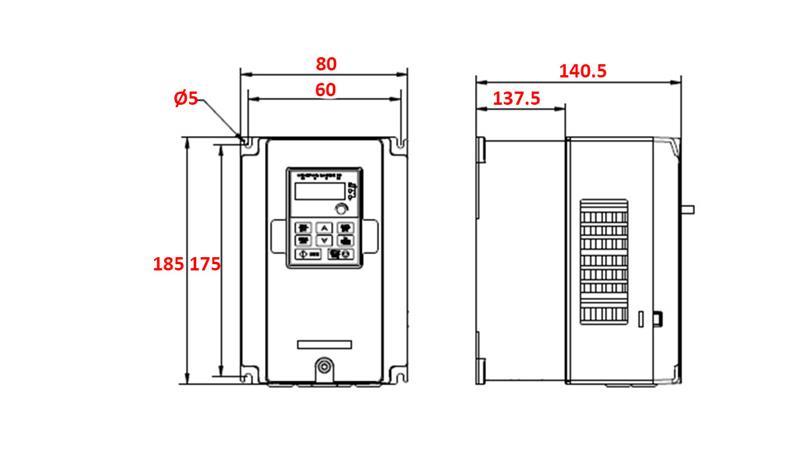 FREKVENCES PĀRVĒRTĒJS-INVERTORS 3Fāze 2.2kW GD20-2R2G-4-EU