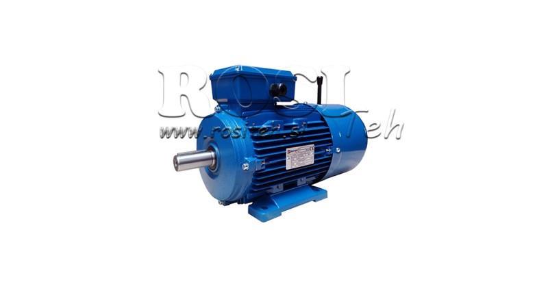 0.75kW-ELEKTRISKAIS MOTORS AR BREMZI MSH 80 2-4_1380rpm 3Fāzes kāja-B3