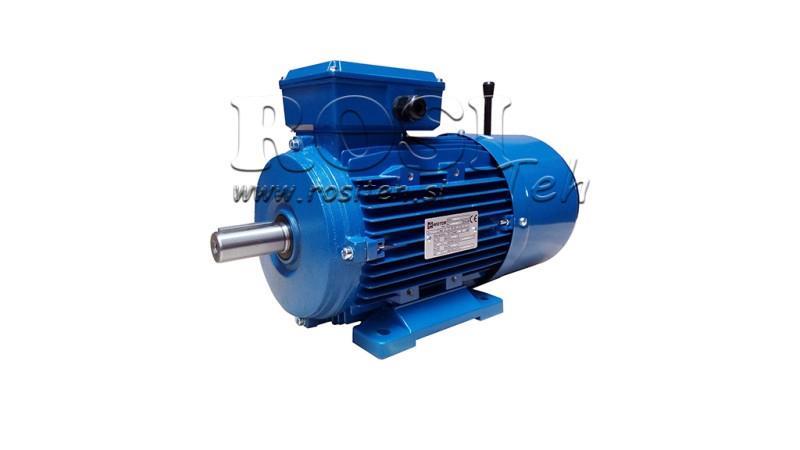 3kW-ELEKTRISKAIS MOTORS AR BREMZI MSH100L2-4_1420rpm 3Fāzes kājas-B3