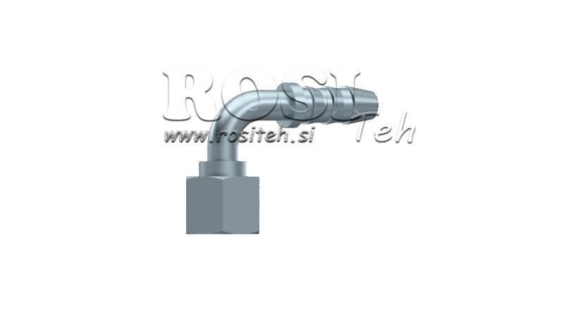 SIEVIETES HIDRAULISKAIS SAVIENOTĀJS 1 ELBOW 90° RUBBER HOSE DIAMETRĀ 19-20