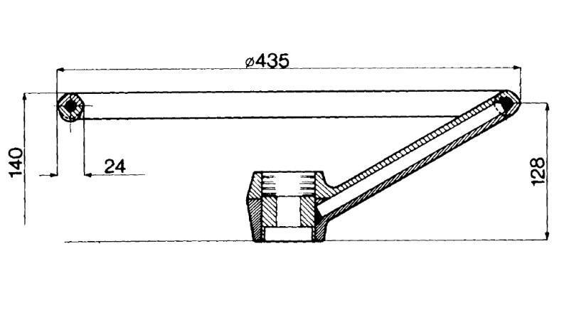 STŪRES RITEŅA DIAMETRS 435 - h 128
