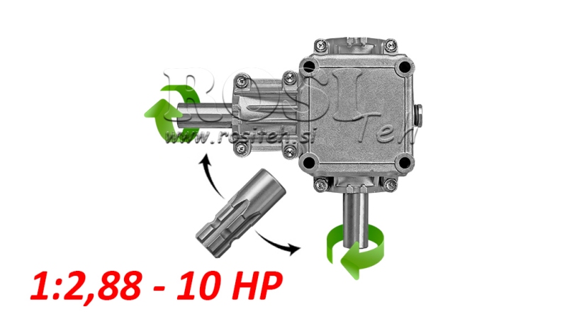 WINKELGETRIEBE PTO 1:2,88 (10HP-7kW)