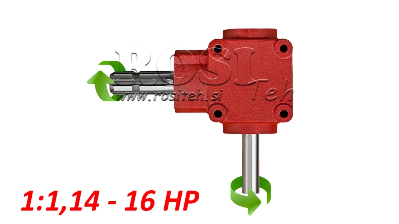 WINKELGETRIEBE L-155J 1: 1,14 (16HP-12kW)