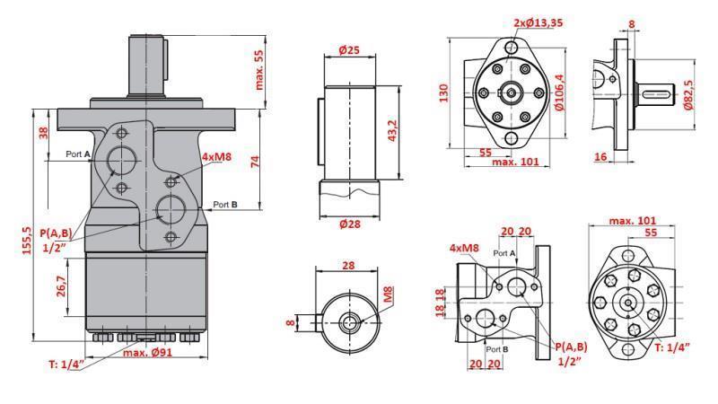 HIDRAULISKAIS MOTORS MP 200