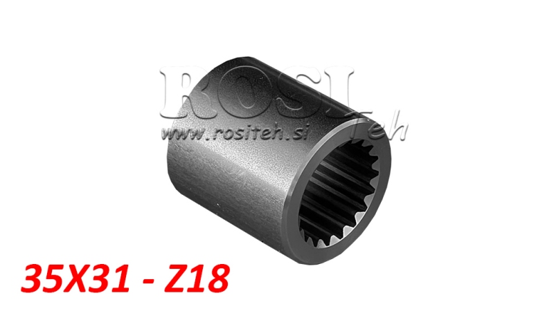 PTO OZUBENÍ 35X31 18 ZUBŮ D48 L50