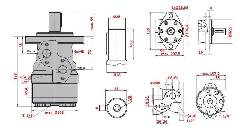 HIDRAULISKAIS MOTORS MR 400