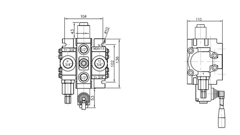 HYDRAULISK VENTIL 1xPC70