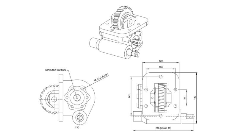 HIDRODINAMISKĀS PUMPAS DIMENSIJAS - ISUZU MSB 5S VAKUUMS