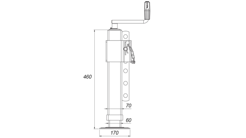 VĪTŅOTAIS ATBALSTA KĀJA REGULĒJAMA 320mm - 1,000kg