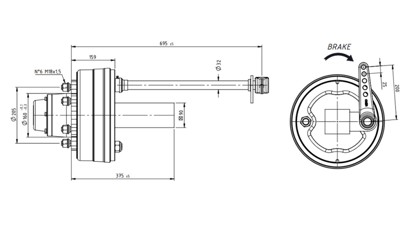 ASS AR BREMZEM 5.250 kg l.290 mm