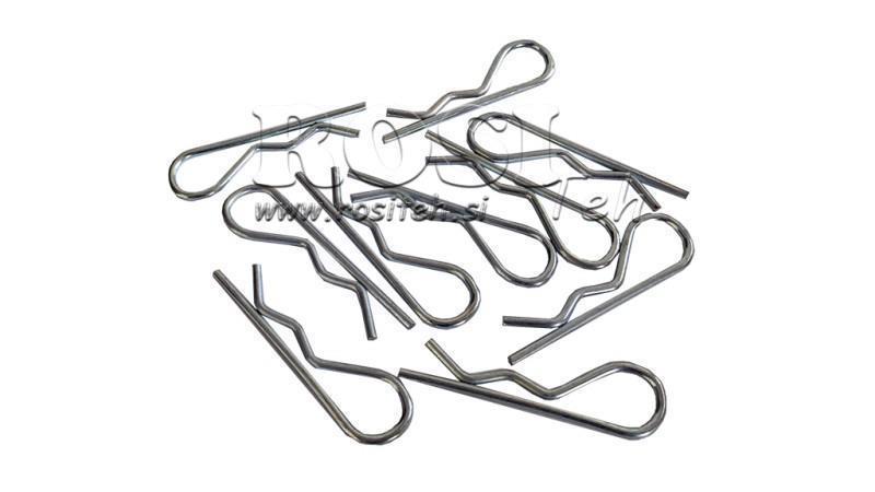 DROŠĪBAS KLIPU KOMPLEKTS vienam fi 1.8 mm (10gab)
