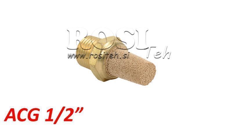 Gaisa mufflers izgatavots no misiņa ACG 012 AUGSTS
