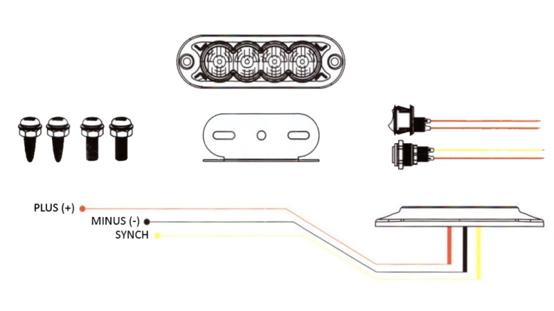 LED STROBOSKOPISKĀ LAMPA 12/24V