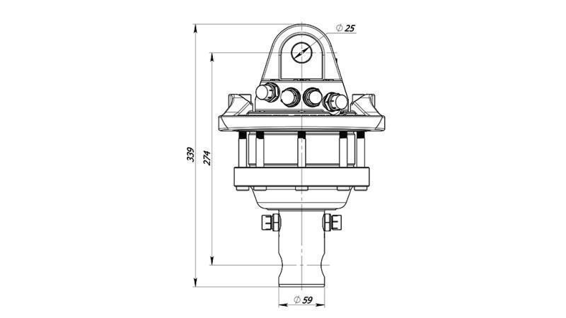 HYDRAULICKÝ ROTÁTOR 4500/2500 KG S OSOU