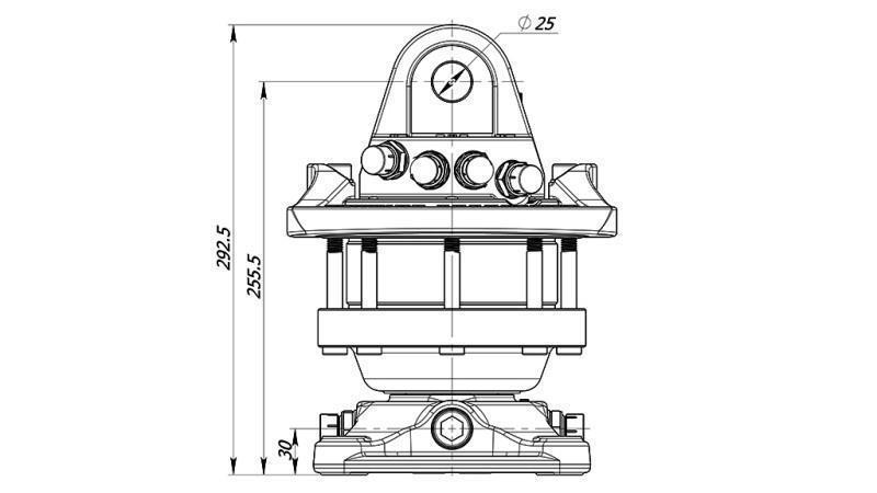 HYDRAULISK ROTATOR 4500/2250 KG MED FLENS