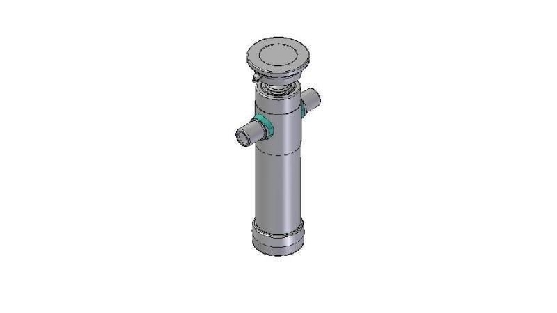 2021S -TELESCOPIC CYLINDER STANDARD/BALL 2 STAGES STROKE 525 DIAMETER 80