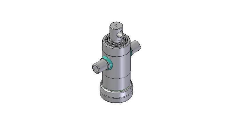 3030F -TELESCOPISKAIS CILINDRS STANDARTS/CAURUMS 3 POSMI Gājiens 500 diametrs 112
