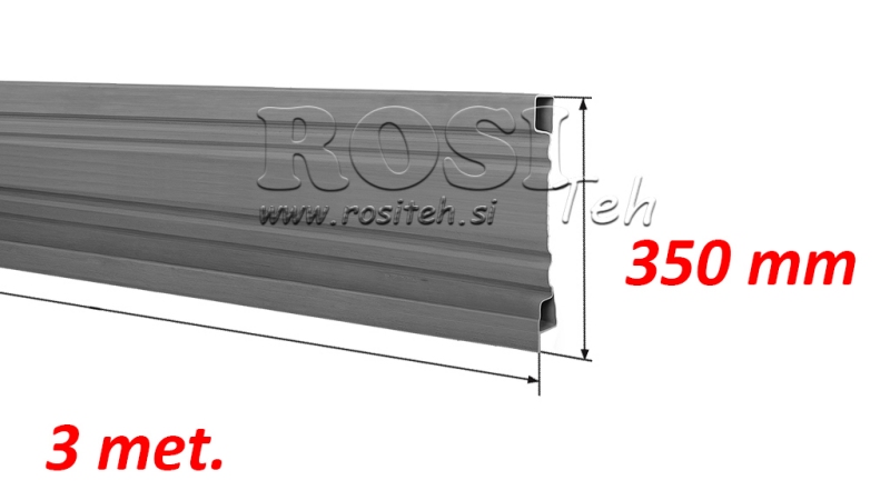 PUSPANELE TRAILERIM 3 MET. - AUGSTUMS 350 mm